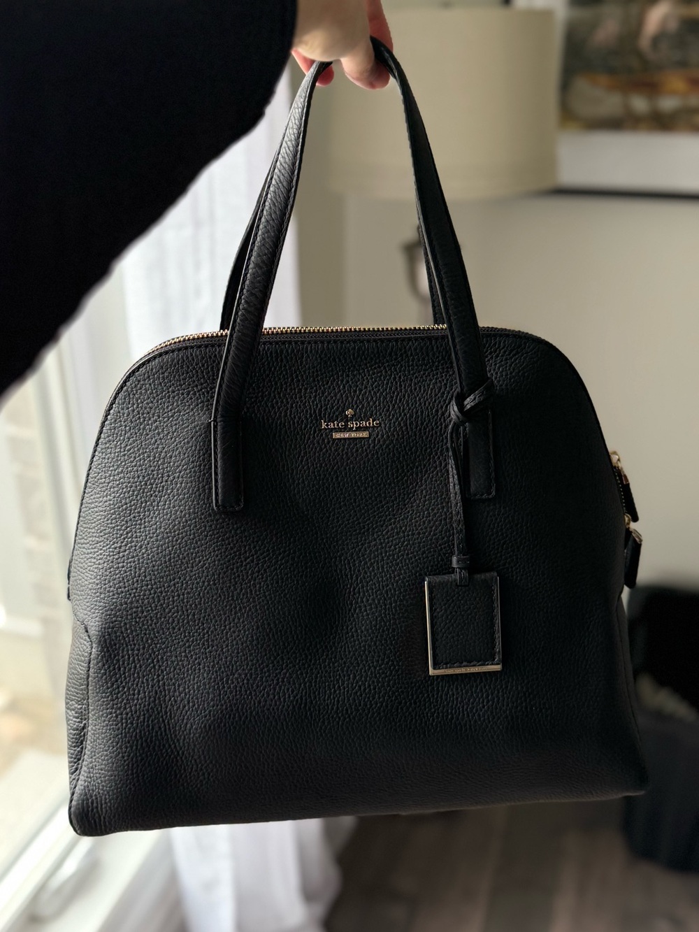 Kate Spade New York Black Leather “Margot” Satchel